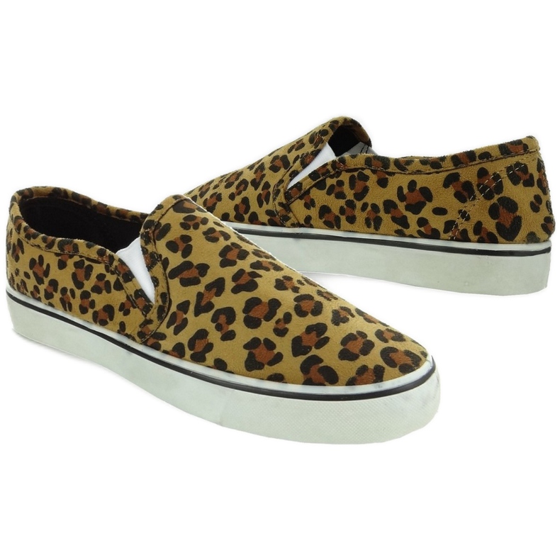 Sneakers slip-on C02 leopard brun 2