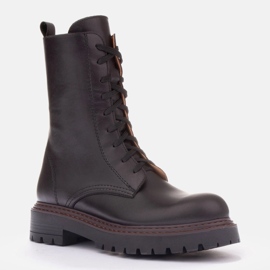 Marco Shoes Marco läderstövlar brun 1