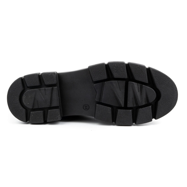 ARS Skinnskor för kvinnor på tjock sula med blommor 1163 svart 2