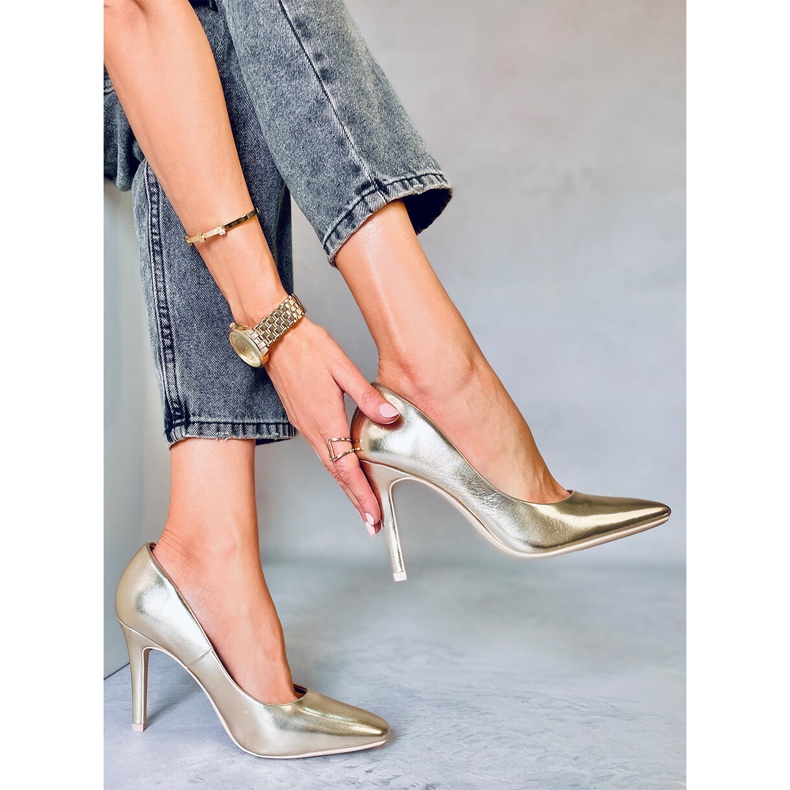 Karen L. GOLD högklackat dam gyllene 2