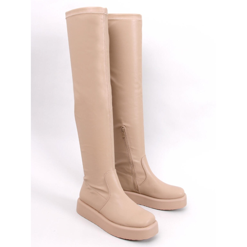 Baird Beige Chunky Sole Boots 1