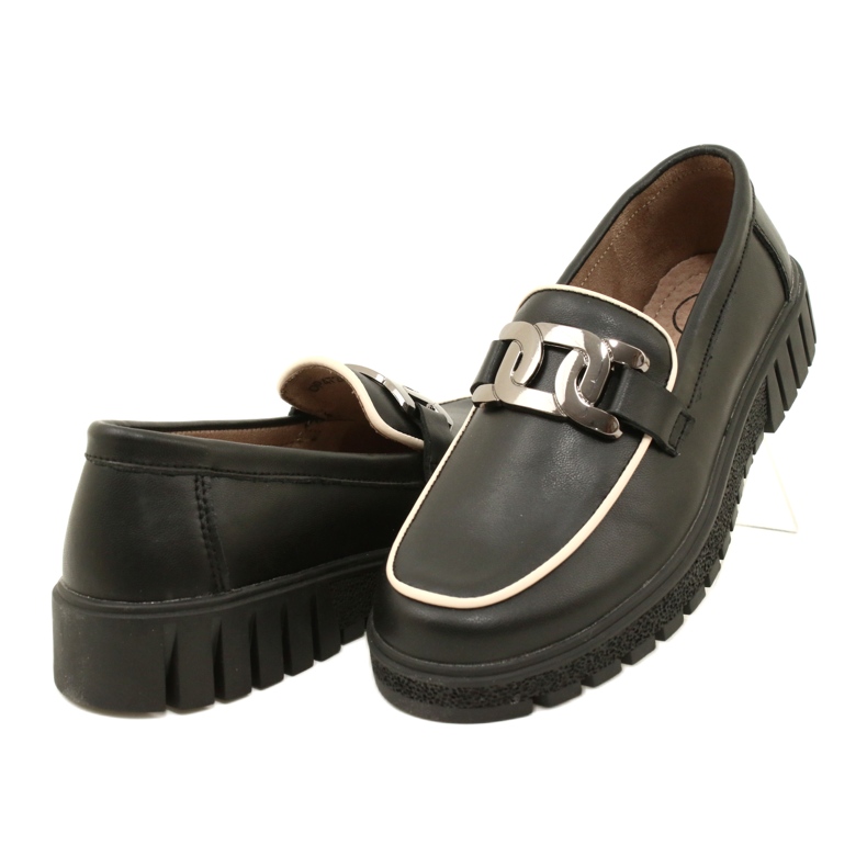 Snygga läderskor för dam Filippo DP4728/23 BK, svart 3