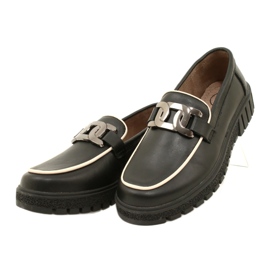 Snygga läderskor för dam Filippo DP4728/23 BK, svart 2