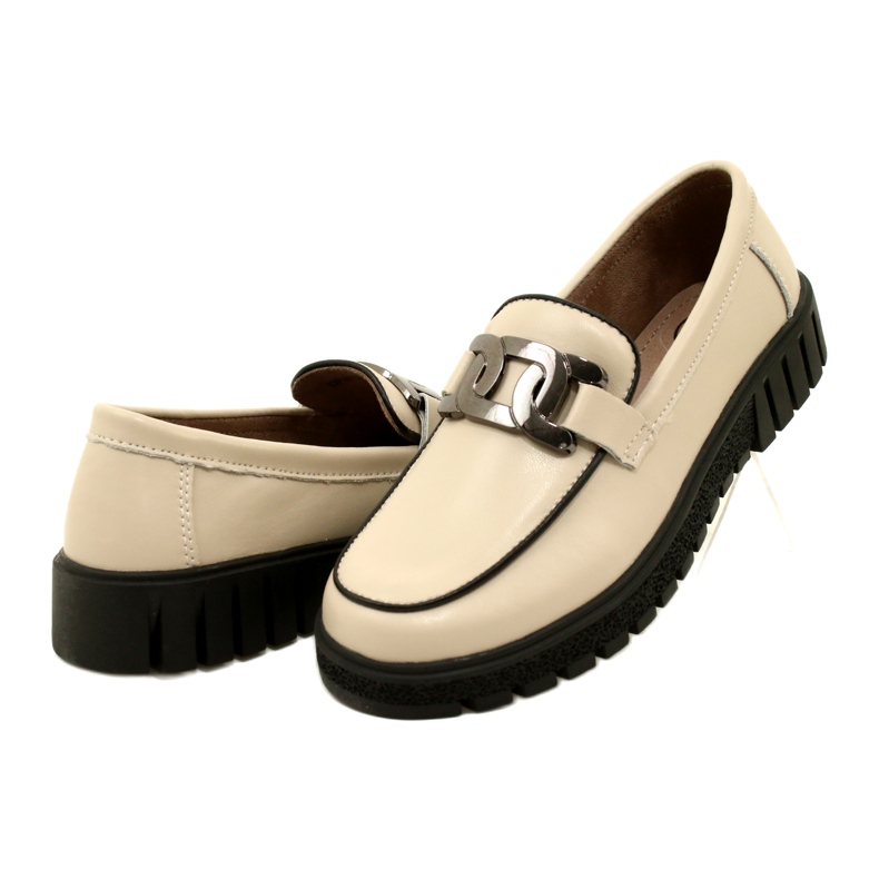 Snygga läderskor för dam Filippo DP4728/23 BE beige 3