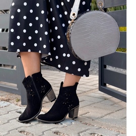 Olivier Openwork högklackat Lena svart 1