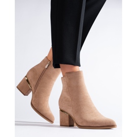 Ankelboots i beige mocka från Shelovet 1