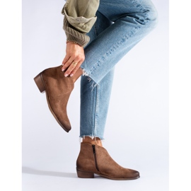 W. Potocki Bruna cowboystövlar i mocka från Potocki 1