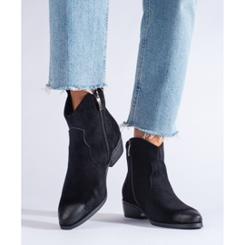 W. Potocki Svarta cowboystövlar för kvinnor Potocki mocka 1