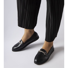Svarta loafers med strass från Paola 1