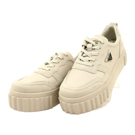 Beige läder Creepers Filippo DP4913/23 BE beige 2