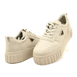 Beige läder Creepers Filippo DP4913/23 BE beige 3
