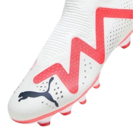 Puma Future Match+ Ll FG/AG 107366 01 vita fotbollsskor med strumpa 3
