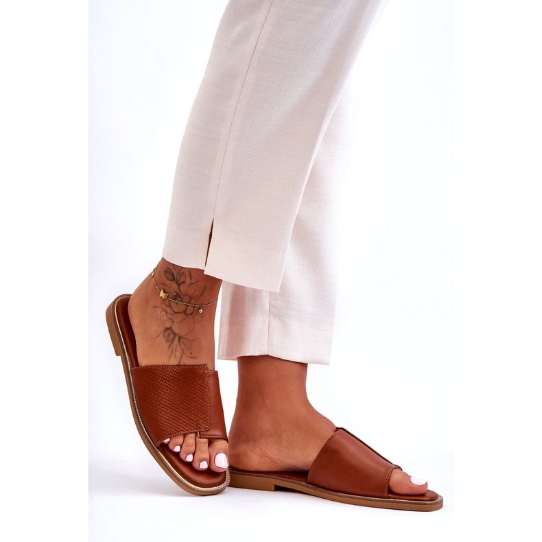 Damtofflor Camel Harmony läder brun 1 Damtofflor Camel Harmony läder brun 1