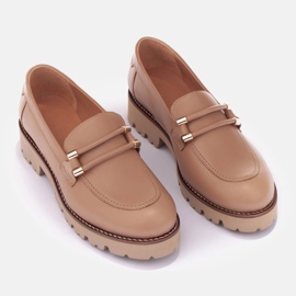 Marco Shoes Lätta loafers beige 1