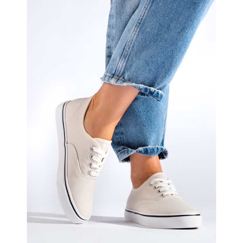 SHELOVET Sneakers för kvinnor beige 2