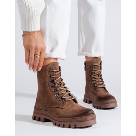 W. Potocki Damväskor i beige mocka från Potocki brun 1