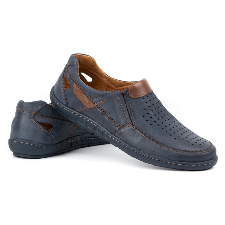 Olivier Herrskor för sommaren 602 marinblå 4