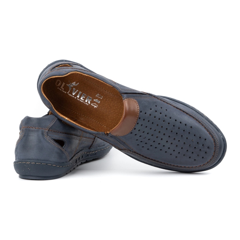 Olivier Herrskor för sommaren 602 marinblå 2