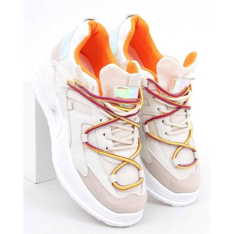 Farey Beige sneakers vit 1