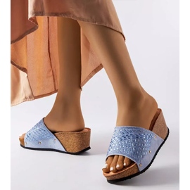 Inna Guymon blå strass sandaler 2