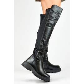 Viris svarta elastiska damstövlar 2