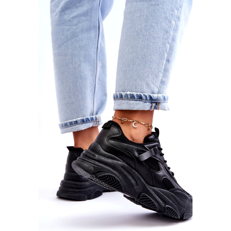 PA1 Chunky Platform Sneakers dam Svart Agnenia 3