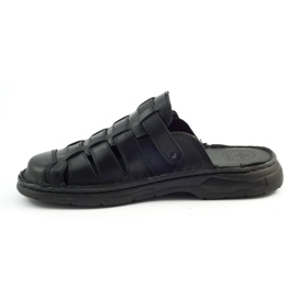 ŁUKPOL Tofflor för män 860 svart 2