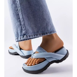 PA1 Blå platåsandaler från Lachapelle 2