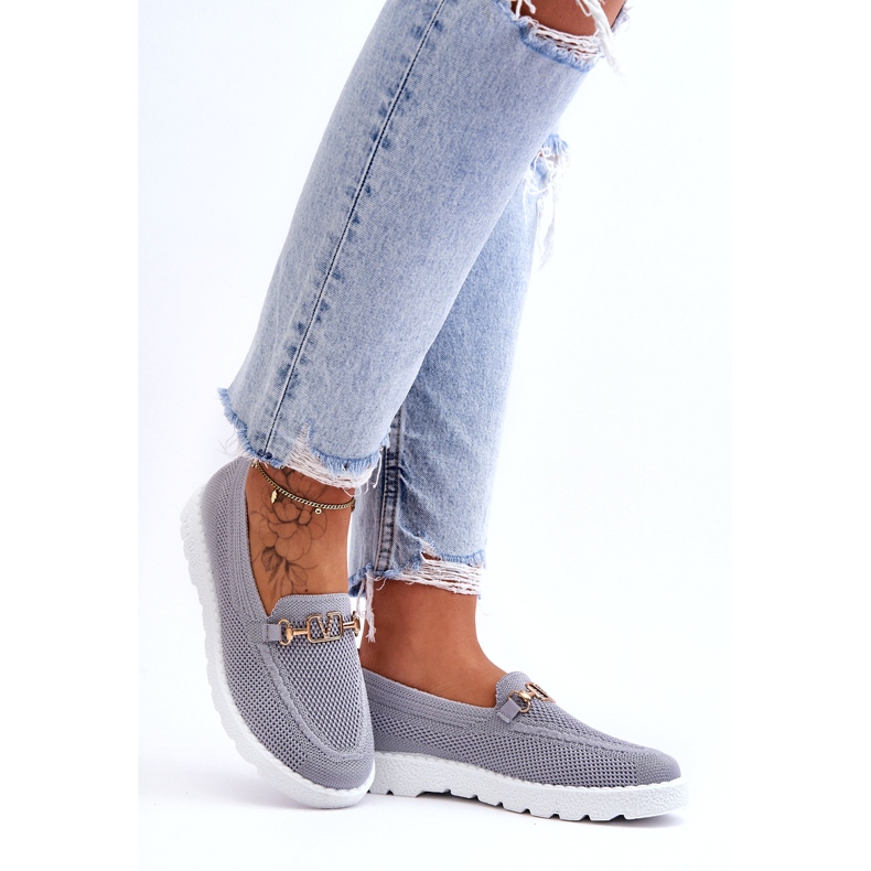 PM1 Slip-On Utsmyckade Sneakers för kvinnor Grå Alena 4