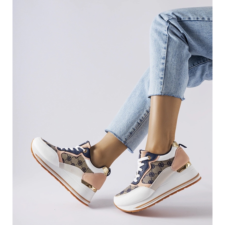 Inna Vita och rosa Rouxi wedge sneakers 1