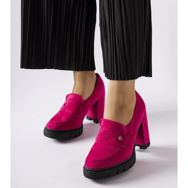 Rosa högklackade pumps från Vinceza 1