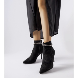 Svarta isolerade stövlar med hög klack från Vinceza 1