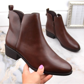 Chelsea-stövlar för dam, isolerade bruna, Sergio Leone BT606 1