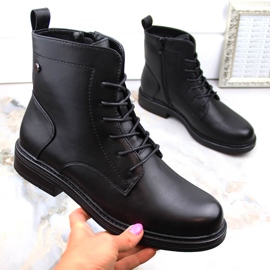 Klassiska damisolerade svarta stövlar från Sergio Leone BT590 1