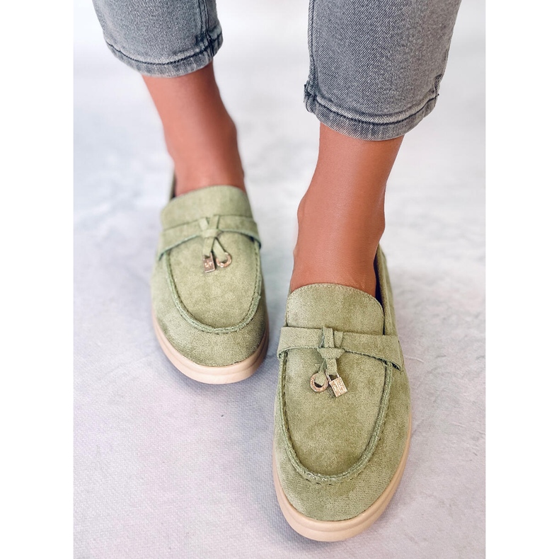 Loafers i mocka från Ottavia Green grön 1