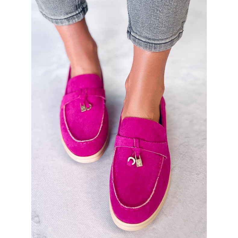 Loafers i mocka från Ottavia Fuchsia rosa 1