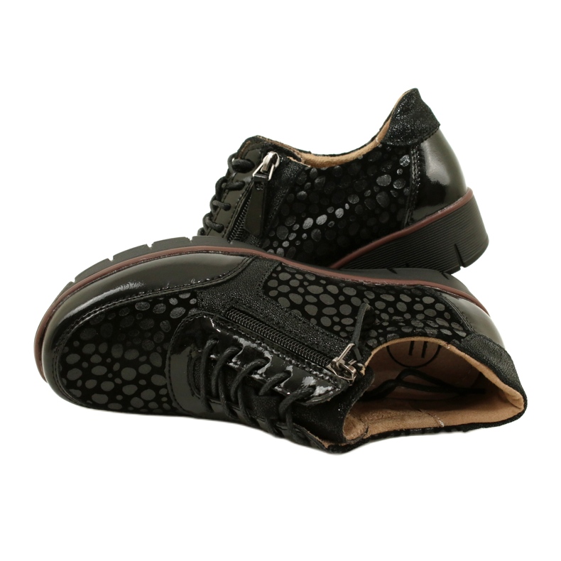 Filippo DP4912/23 BK lädersneakers, svarta 4