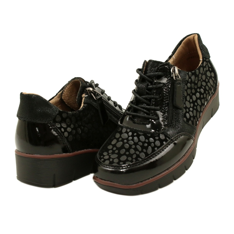 Filippo DP4912/23 BK lädersneakers, svarta 3