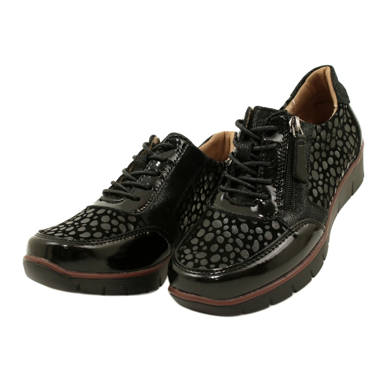 Filippo DP4912/23 BK lädersneakers, svarta 2