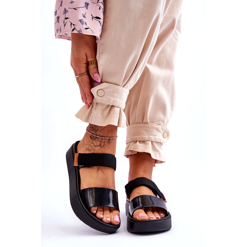 ZAXY Veganska kardborresandaler HH285282 Svart 1