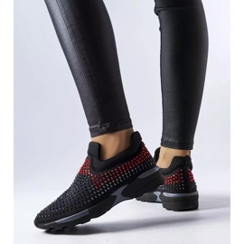 PA1 Svarta sneakers dekorerade med Berger-rhinestones 1