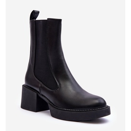 Chelsea boots med massiva höga klackar, Black Ironna svart 1