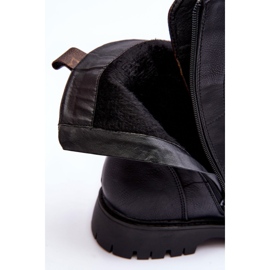 Arbetarstövlar i läder Svart Lonevis brun 2