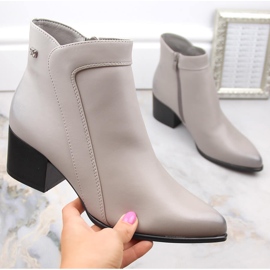 Isolerade högklackade damstövlar, grå Sergio Leone BT633 1