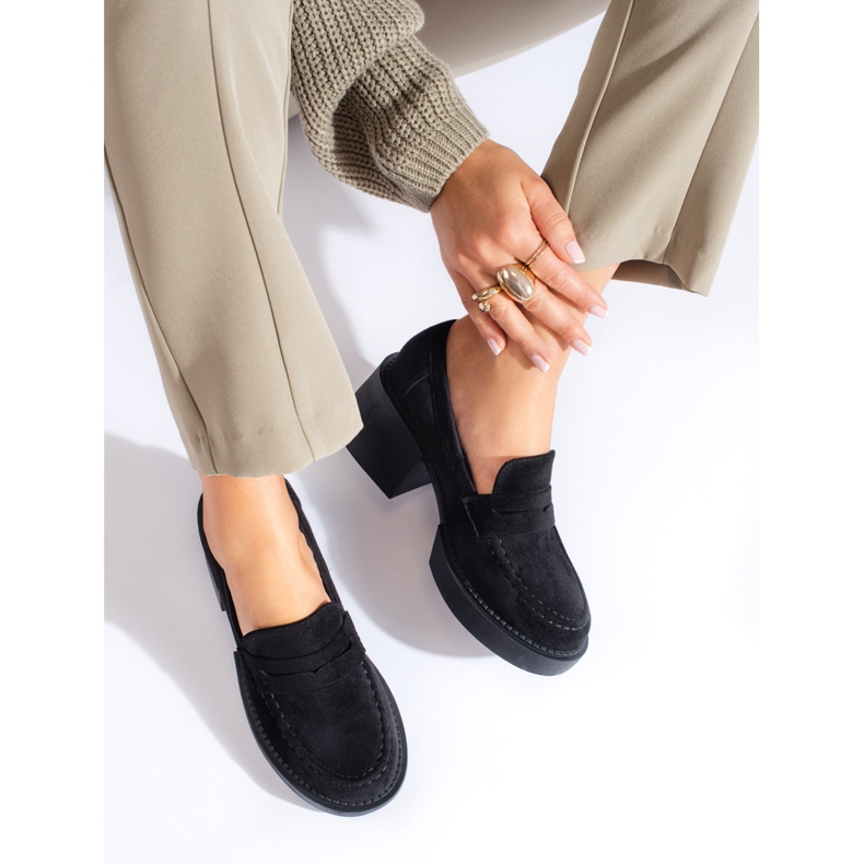 Shelovet kvinnors svarta mockaskor 1