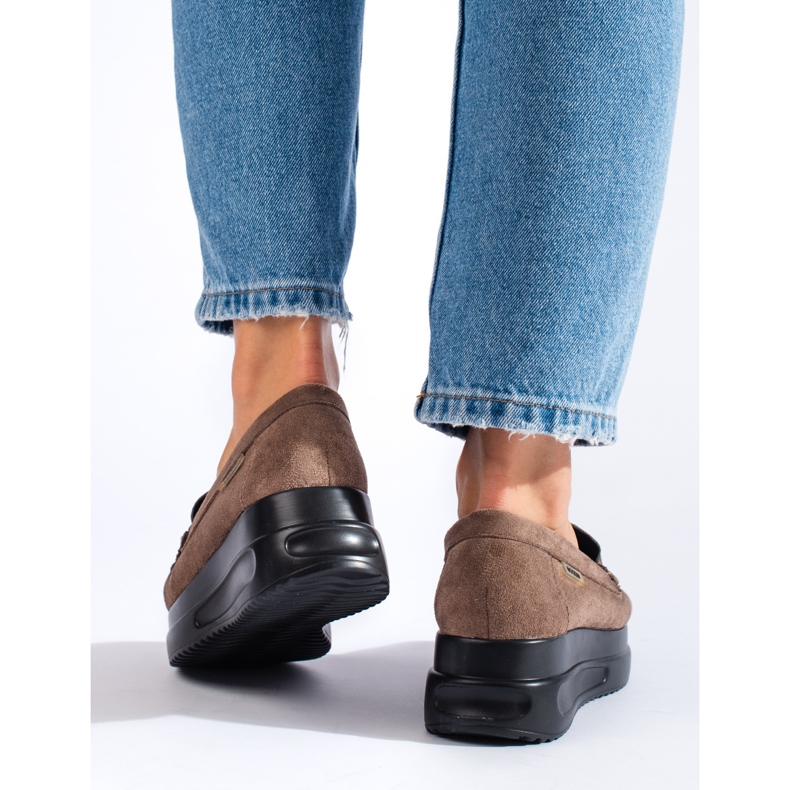 Dammockasiner i beige mocka med Shelovet-spänne 2