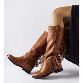 Bruna stövlar med täckt kil från Giorgia 1