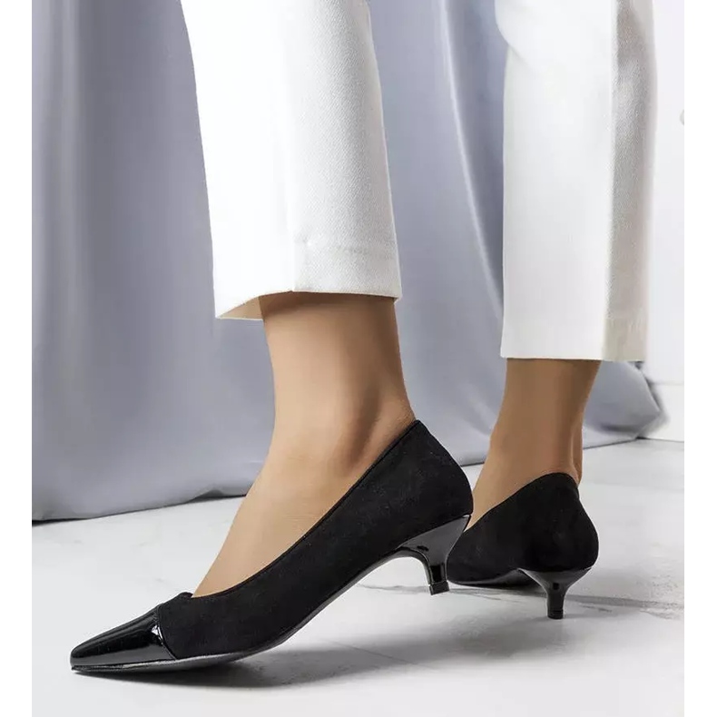 BM Duck patent tå svarta pumps 1