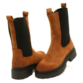 Women's High Warm Workers Evento 23BT35-6440 Camel brun 3