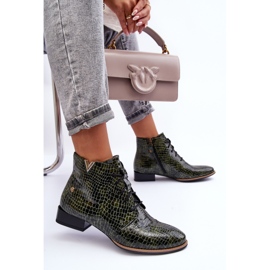 Läderstövlar för kvinnor Maciejka 5743C-09 Grön 1